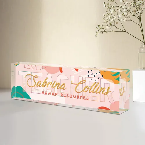 Miniatura 20 de Placa de nombre personalizada para escritorio, placa de nombre de escritorio personalizada, regalos de agradecimiento a los empleados, accesorios