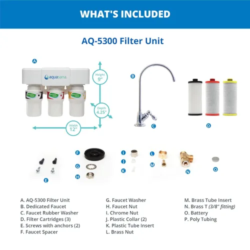 Miniatura 9 de Sistema de filtro de agua Aquasana para debajo del fregadero - Reduce PFAS, plomo y cloro en el agua potable - Filtración de clarium para la cocina
