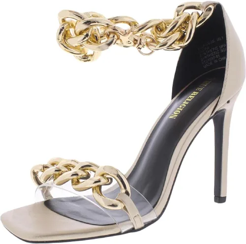 True Religion Milagros - Sandalias de piel sintética para mujer, color dorado, talla 10, Oro