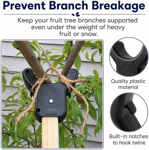 Miniatura 6 de Muletas de Árbol (Paquete de 10) – Soporte Duradero para Ramas de Árboles Frutales – Previene Roturas por Fruta Pesada o Nieve – Se Adapta a Madera