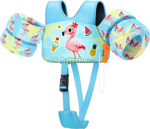 Miniatura 22 de HeySplash Chaleco de natación para niños pequeños, flotadores para niños de 22 a 44 libras/22 a 55 libras, chaqueta de natación para niños