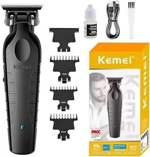 KEMEI Cortapelos 2299 Profesional para Hombres Profesional – Cortadora de Peluquería Inalámbrica y con Cable para Corte de Cabello y Aseo Recargable