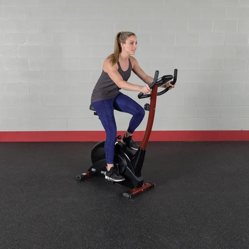 Miniatura 5 de Body-Solid (BFUB1R) La mejor bicicleta vertical de fitness con asiento ajustable y pantalla LED de resistencia magnética de 8 niveles para un fácil
