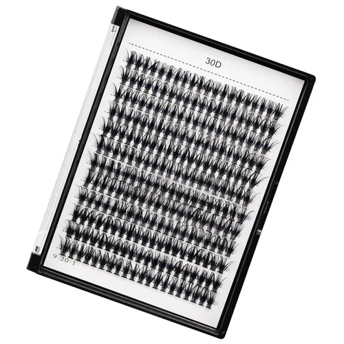 Miniatura 12 de Bodermincer 10D/20D/30D/40D/50D/60D/80D, 240 racimos de pestañas rizadas C/D 10-12-14-0.630-0.630 in mezcla de pestañas postizas esponjosas de un