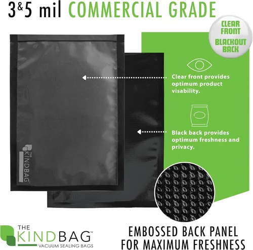 Miniatura 6 de The Kind Bag Bolsas de sellado al vacío para alimentos; grado alimenticio, sin BPA y aptas para congelador; herméticas, sin olor y sin humedad