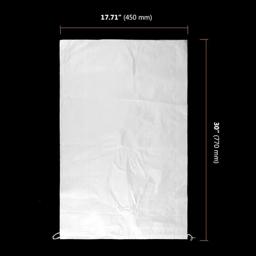 Miniatura 2 de SEUNMUK Paquete de 50 bolsas de arena vacías de 18 x 30 pulgadas, bolsas de arena de polipropileno tejido blanco vacías, bolsas de arena resistentes