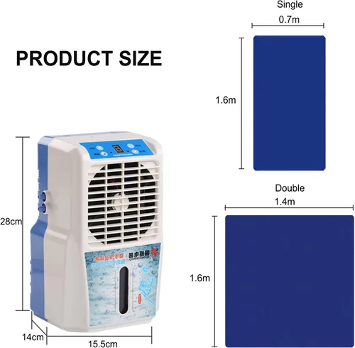 Miniatura 7 de Enfriador de colchón con control remoto, protector de colchón de refrigeración por agua, silencioso, cómodo y seguro, sin radiación, cama enfriadora