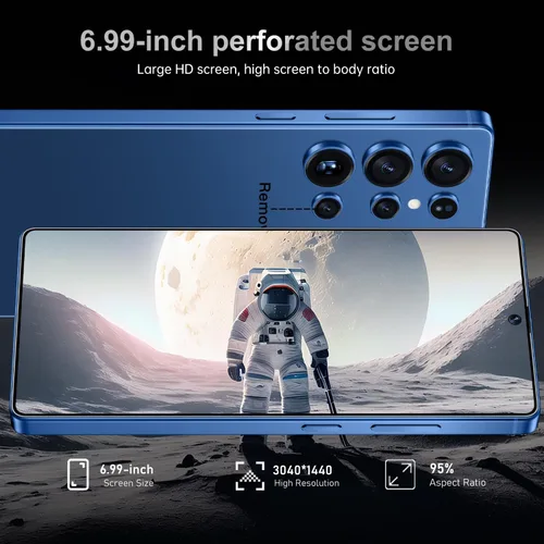 Miniatura 2 de MMY I25 Ultra 5G Unlocked Smartphone,16GB+512GB Fully Cell Phone for Android 14, 6.99" Unlocked Cell Phone, 7000mAh, 68MP+108MP Dual Camera/Dual