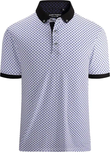 Alex Vando Camisas tipo polo para hombre, manga corta, ajuste regular, diseño moderno