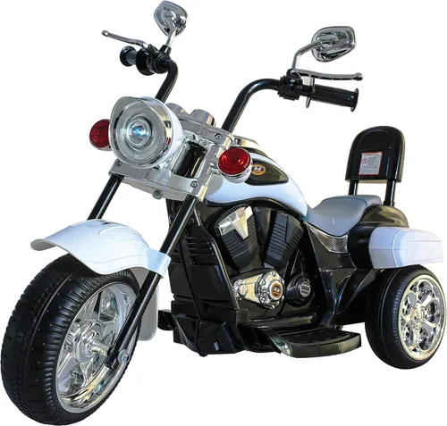 Miniatura 12 de Freddo Motocicleta de juguete, triciclo de motocicleta de 6 V con luces LED, bocinas hacia adelante/marcha atrás, 2 opciones de velocidad, juguetes