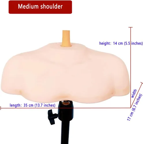 Miniatura 2 de Soporte para cabeza de maniquí de hombro, plataforma de hombro para exhibición de cosmetología, entrenamiento de peluquería en casa y salón