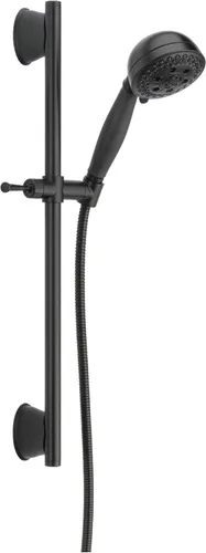 Miniatura 4 de Delta Faucet 5-Spray Touch-Clean H2Okineticc Slide Bar ducha de mano con manguera, inoxidable 51559-SS