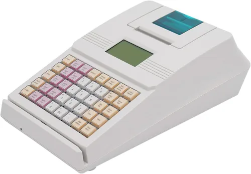 Miniatura 13 de Caja registradora pequeña de 39 llaves electrónica con cajón, caja registradora sin llave, impresión térmica rápida y silenciosa, pantalla de doble