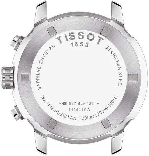 Miniatura 2 de Tissot PRC 200 GTS SS BK RB BK Arab IND CHR, Negro -, Movimiento de cuarzo