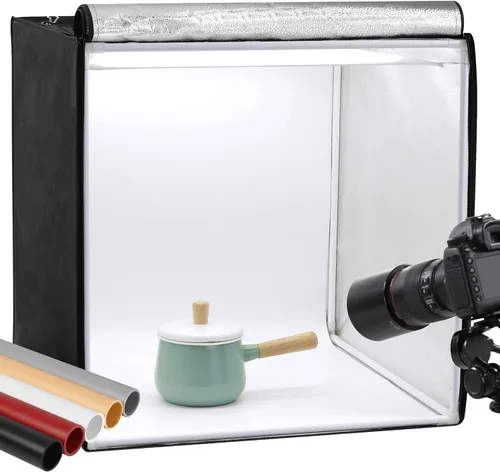 Miniatura 7 de Finnhomy Kit de iluminación profesional portátil para estudio fotográfico, luz fotográfica, tienda de campaña fotográfica, caja de iluminación, cubo
