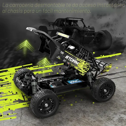 Miniatura 5 de HAIBOXING 1:18 Desert Off-Road RC Truck 18856, RTR rápido 36km/h 4WD, coche eléctrico a control remoto a prueba de salpicaduras, grado pasatiempo