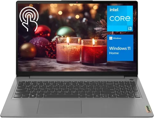 Lenovo IdeaPad 3 - Ofertas navideñas para portátiles, pantalla táctil FHD de 15.6 pulgadas, Intel Core i3-1115G4, 12 GB de RAM, 256 GB SSD, lector