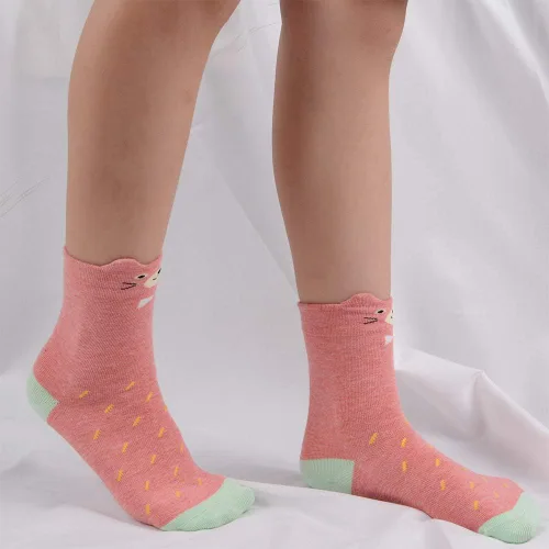 Miniatura 7 de T.H.L.S 5 pares de calcetines de algodón para niñas de 0 a 15 años de edad