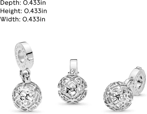 Miniatura 5 de PANDORA Jewelry Harmonius Hearts - Dije de plata de ley Metal no aplica