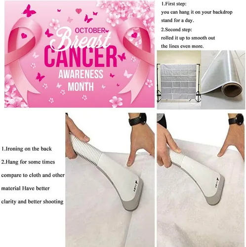 Miniatura 7 de Fondo de cinta rosa para concientización sobre el cáncer de mama, fondo de fotografía para el mes del cáncer de mama, actividades benéficas, fondo
