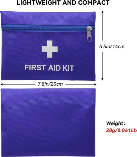 Miniatura 2 de Faylapa 12 mini bolsas vacías de primeros auxilios, 7.87 x 5.51 pulgadas, bolsa de viaje para viajes, hogar, oficina, automóvil, campamento, al aire
