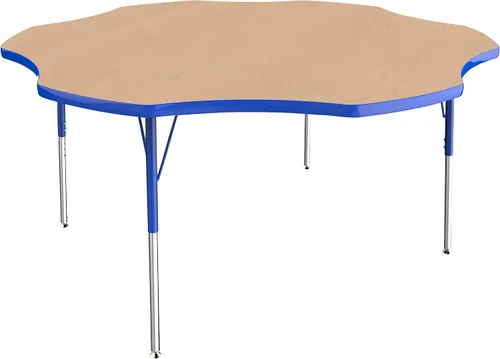 Miniatura 83 de FDP Clover Mesa de Actividades Escolar y de Oficina (48 x 48 pulgadas), patas estándar con deslizadores giratorios para entornos de asientos