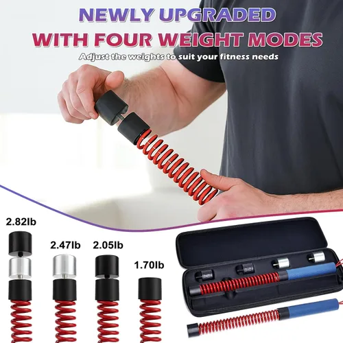 Miniatura 3 de Cuerdas de batalla sin cuerda mejoradas para gimnasio en casa, cuatro cables de entrenamiento ajustables de 1.7 a 2.8 libras, cables