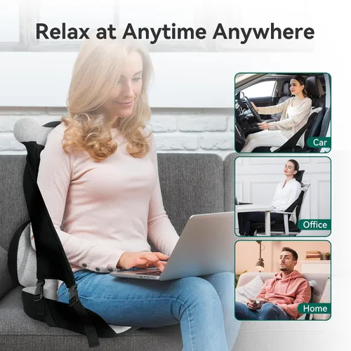 Miniatura 7 de Almohada de Apoyo Lumbar de Espuma Viscoelástica, Cojín para Asiento de Coche, Cojín para Silla de Oficina, Almohada de Asiento de Una Pieza, Mejora