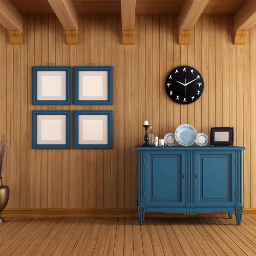 Miniatura 4 de The Geeky Days Taekwondo Karate Arts Reloj de pared moderno silencioso sin tictac decoración de pared deportes de lucha Kung Fu exclusivo reloj