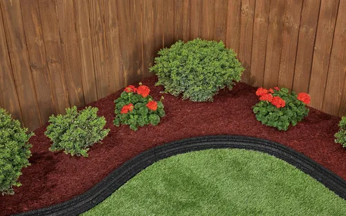 Miniatura 8 de Rubberific Mantillo de goma triturada prémium para jardines, césped y paisajismo, color de larga duración, parece mantillo de madera natural