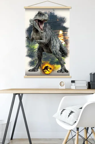 Miniatura 5 de Trends International Jurassic World: Dominion - Póster de pared focal Giganotosaurus, 22.375 x 34 pulgadas, paquete de impresión premium y colgador