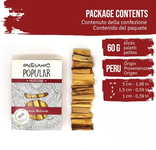 Miniatura 2 de PALOSANTO - Palitos de Palo Santo Pequeño 2.0 in 1.96in - 2.12 oz - Varillas de incienso de limpieza energética - Incienso natural para sublimar