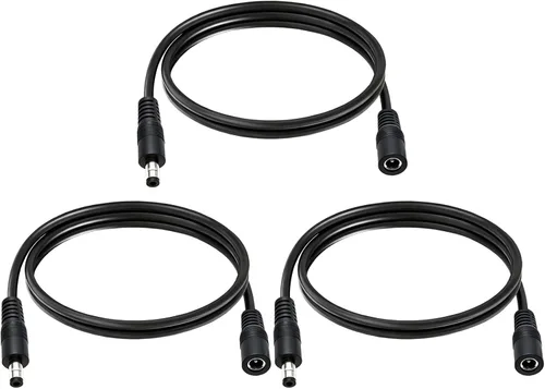 Miniatura 9 de Cable de extensión macho a hembra de 1 pie DC5.0.197 x 0.098 in, 19 V 24 V, cable de extensión macho a hembra, conector DC5525 de alimentación