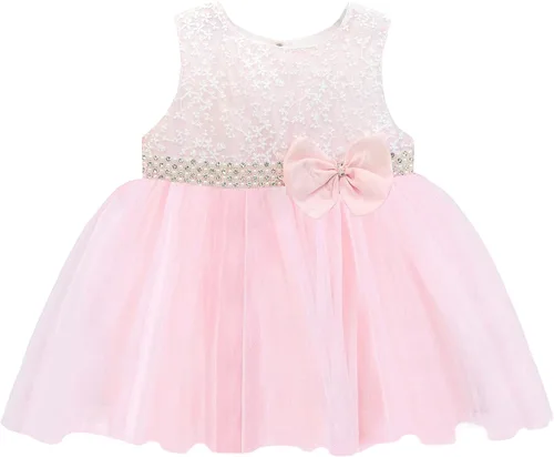Miniatura 3 de Lilax Vestido de tul de encaje para niña de 3 piezas
