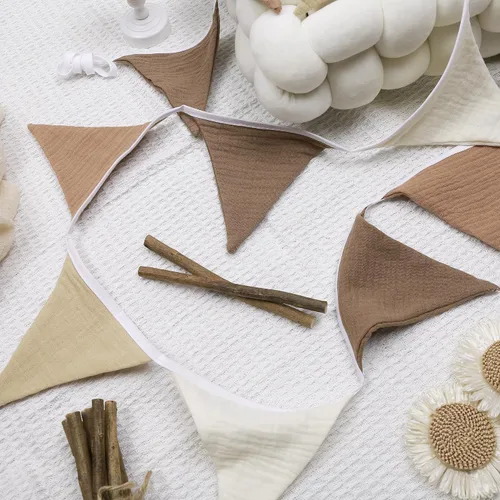 Miniatura 7 de Banderines, Banderas de Banderín, para Decoración de Habitación de Bebés y Niños Pequeños, para Decoración de Guardería, Cumpleaños de Bebé, Boda