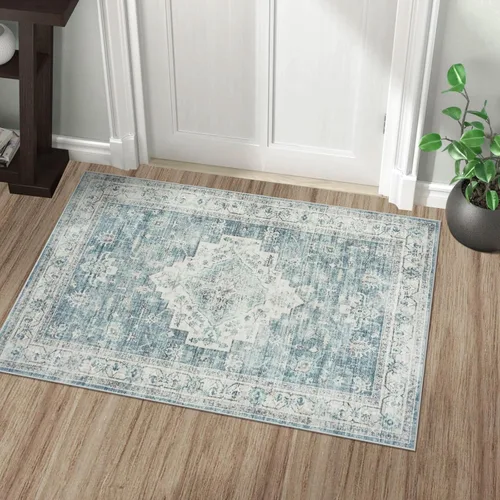 LIVEBOX Alfombra Lavable 2x3 Tapetes de Cocina para Piso de Entrada, Tapete Antideslizante para Puerta Principal para Baño Pasillo, Alfombra Pequeña