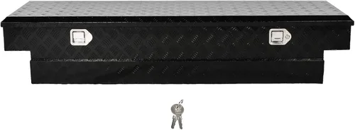 Miniatura 18 de Caja de herramientas de aluminio de 60 pulgadas para camión, caja de pecho de remolque, organizador de almacenamiento bajo la carrocería