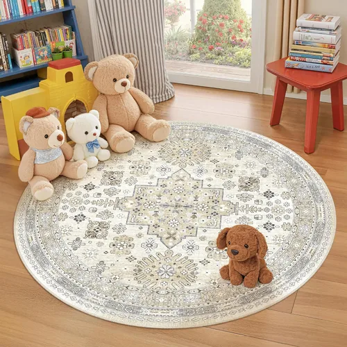 Miniatura 41 de zesthome Alfombra 4x6 - Alfombra Resistente a Manchas Lavable, Alfombras con Respaldo Antideslizante para Sala de Estar, Alfombras Pequeñas de Área