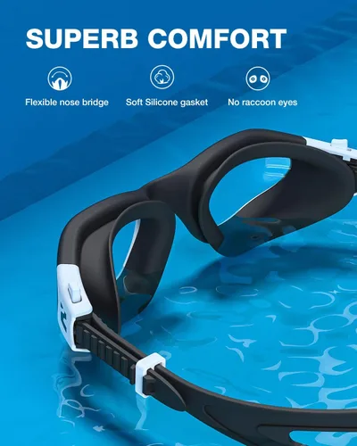 Miniatura 2 de ZIONOR Gafas de natación G1 SE antivaho para adultos, hombres y mujeres