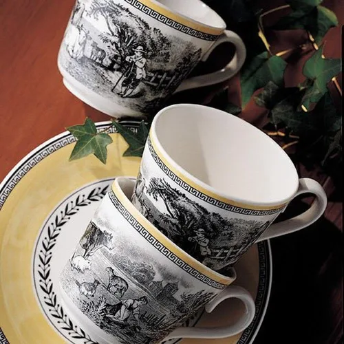 Miniatura 3 de Villeroy & Boch Audun Ferme - Cuenco de león, 20 onzas, porcelana premium, blancogris