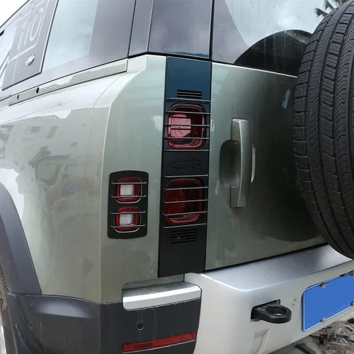 Miniatura 2 de Para Land Rover Defender 2020-2021, pantalla de lámpara trasera de metal, luz indicadora de freno, lámpara de marcha atrás, accesorios de cubierta