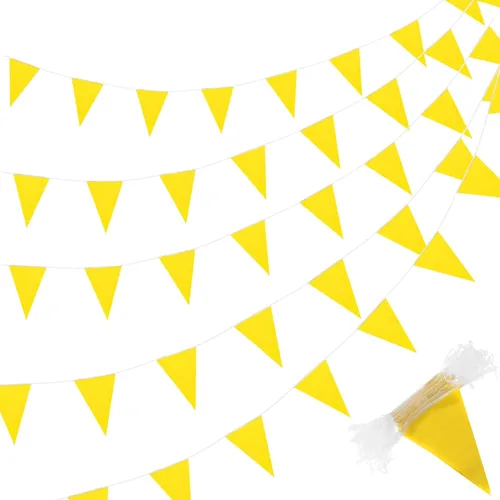 Miniatura 16 de Tatuo Banderines Sólidos de 200 Pies, Banderas de Cordel Triangulares Colgantes, Banderines DIY, Decoraciones de Fiesta para Gran Inauguración, Verde