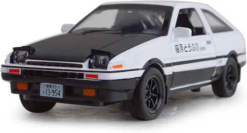 Tianmei 1:32 Initial D Trueno AE86 - Modelo de automóvil de aleación fundida a presión, juguetes de metal para niños y adornos de colección para
