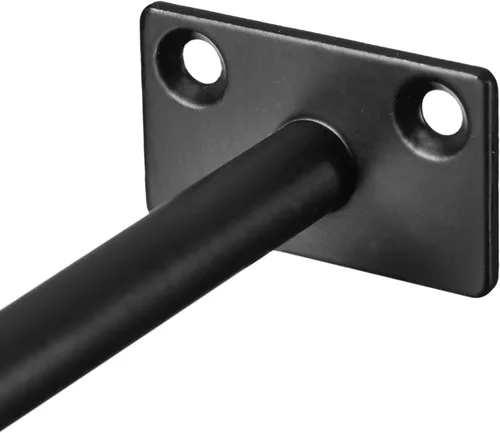 Miniatura 4 de uxcell Soportes para estantes, 2 piezas de 5 pulgadas, soporte flotante oculto de metal, soportes redondos invisibles, para estantes de madera