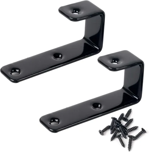 Miniatura 2 de Paquete de 8 ganchos para escalera de litera, ancho interior de 1 pulgada, soportes de gancho en J resistentes de hierro revestido de vinilo