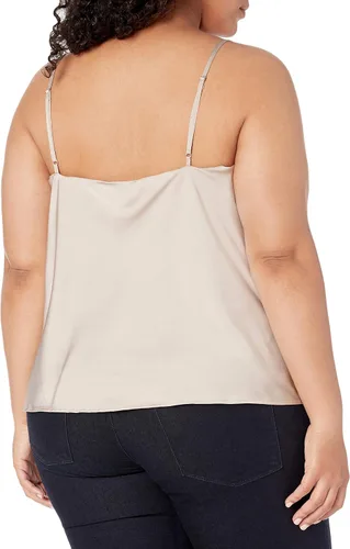 Miniatura 6 de The Drop Christy - Camiseta elástica sedosa con cuello de vaca para mujer