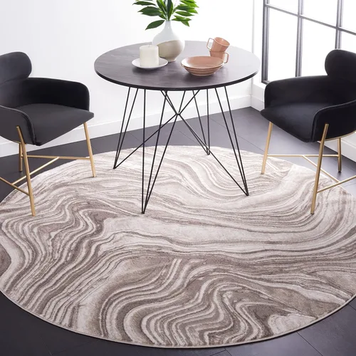 Miniatura 36 de SAFAVIEH Meadow Collection - Alfombra para pasillo, 2 x 7 pies, azul y gris, diseño abstracto moderno, no desprende pelusa y de fácil cuidado, ideal