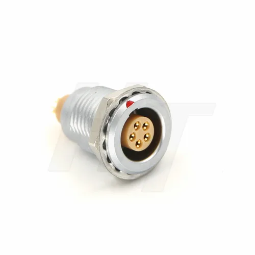 Miniatura 6 de HangTon 0B Huevo 7 Pin Hembra Enchufe Circular Push Pull Metal Conector Panel Montaje Receptáculo