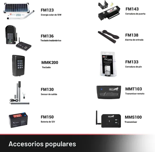 Miniatura 6 de Mighty Mule MM371W - Abridor de puerta automático, inteligente y listo para energía solar, incluye control remoto del abridor de puerta y más
