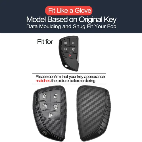 Miniatura 2 de 2 piezas Compatible con Chevy GMC Funda para Llavero Cadena de Llaves apto para Chevrolet Blazer EV Equinox Suburban Tahoe Traverse GMC Acadia Yukon
